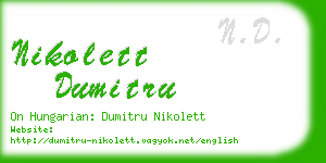 nikolett dumitru business card